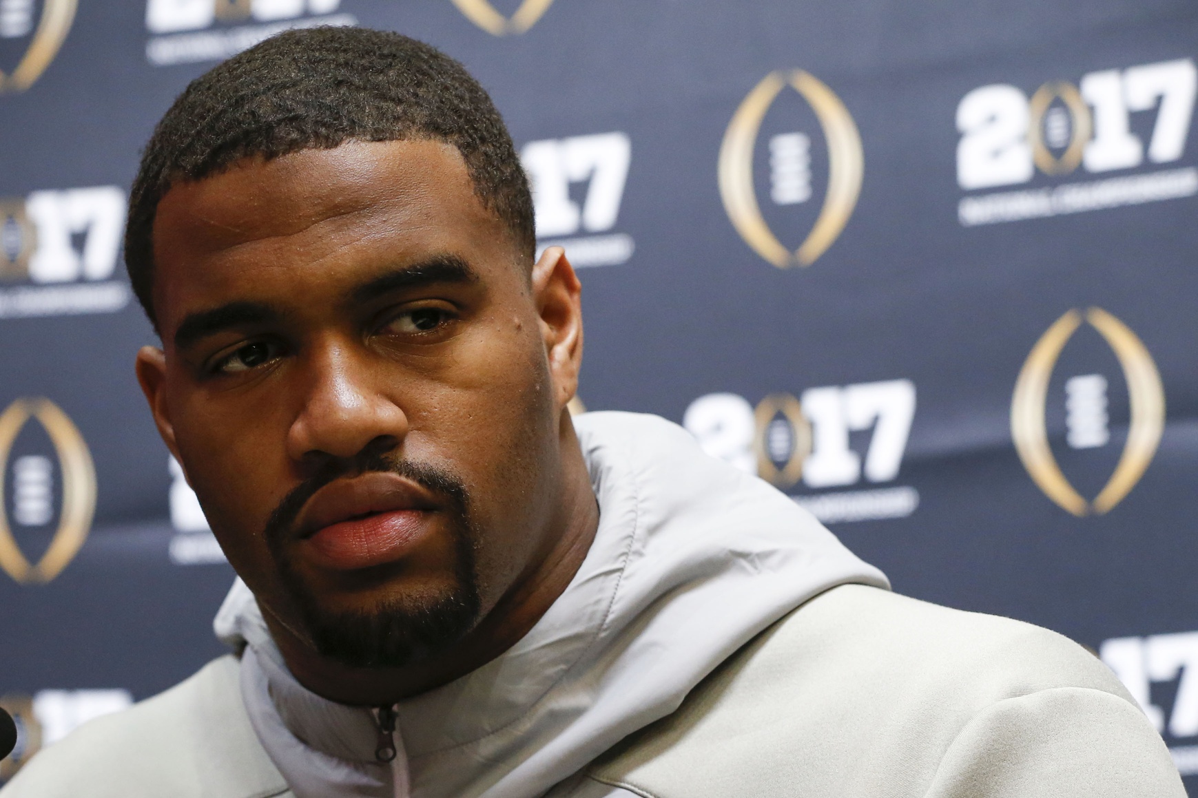 Jan 7, 2017; Tampa, FL, USA; Alabama Crimson Tide defensive lineman Jonathan Allen (93) speaks to media during the Alabama Crimson Tide media day at Amalie Arena. Mandatory Credit: Kim Klement-USA TODAY Sports