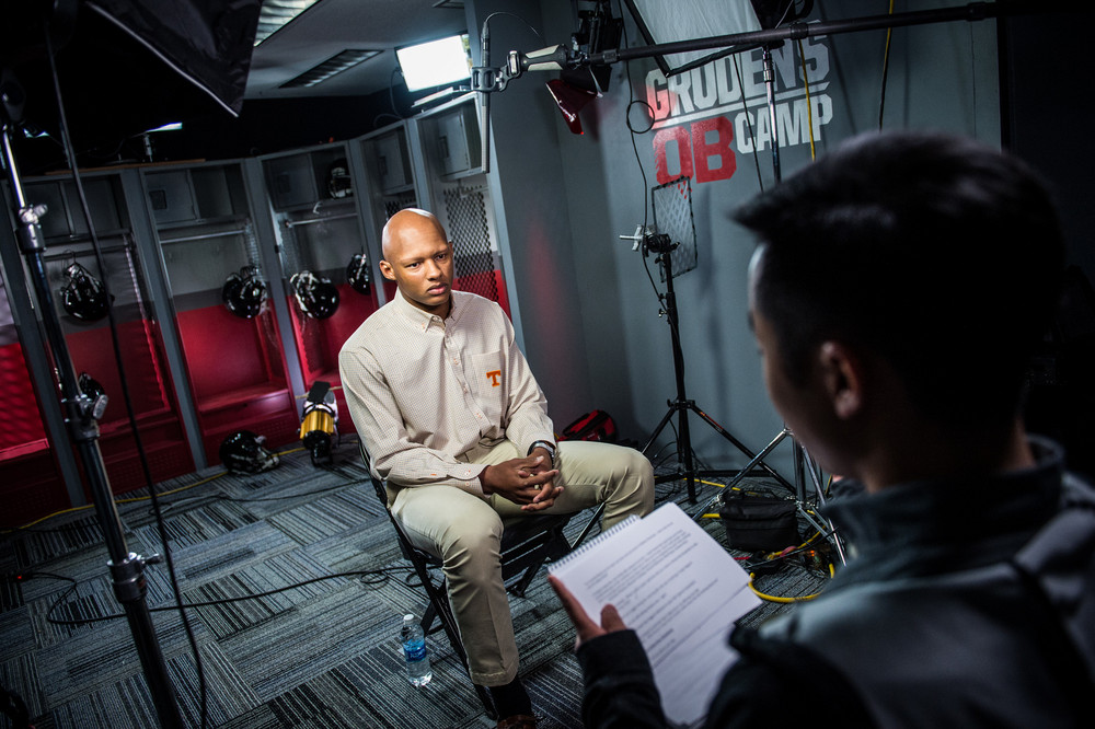 Bay Lake, FL - March 16, 2017 - Wide World of Sports: Josh Dobbs during the 2017 class at Gruden Camp (Photo by Heather Harvey / ESPN Images)