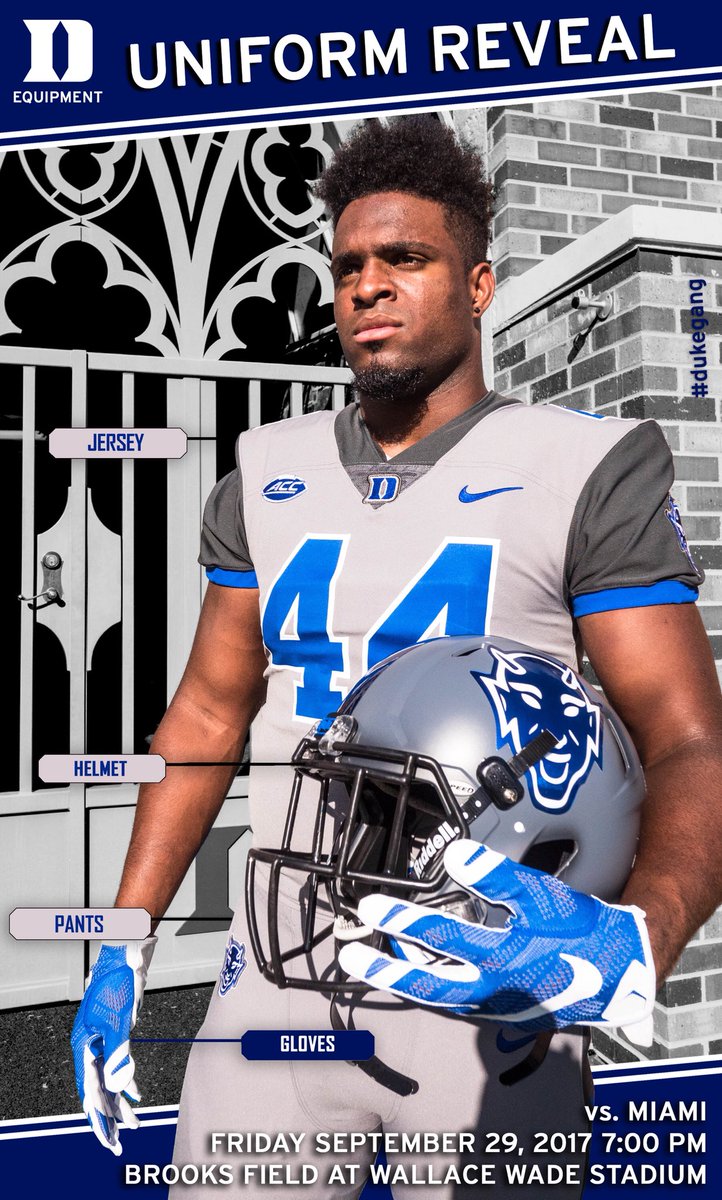 Duke University Jerseys, Duke Blue Devils Football Uniforms