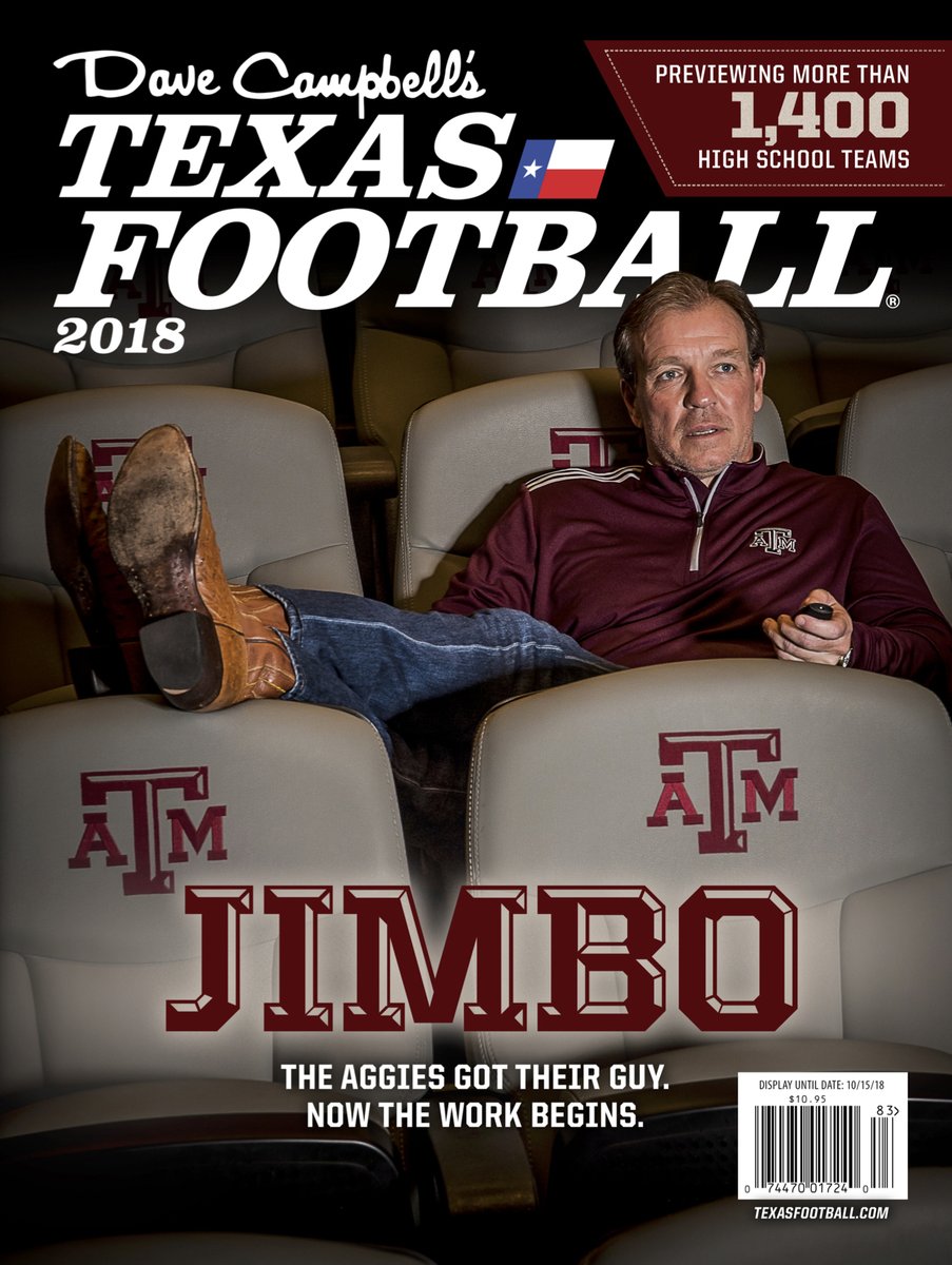 LOOK Jimbo Fisher lands cover of Dave Campbell's Texas Football 2018