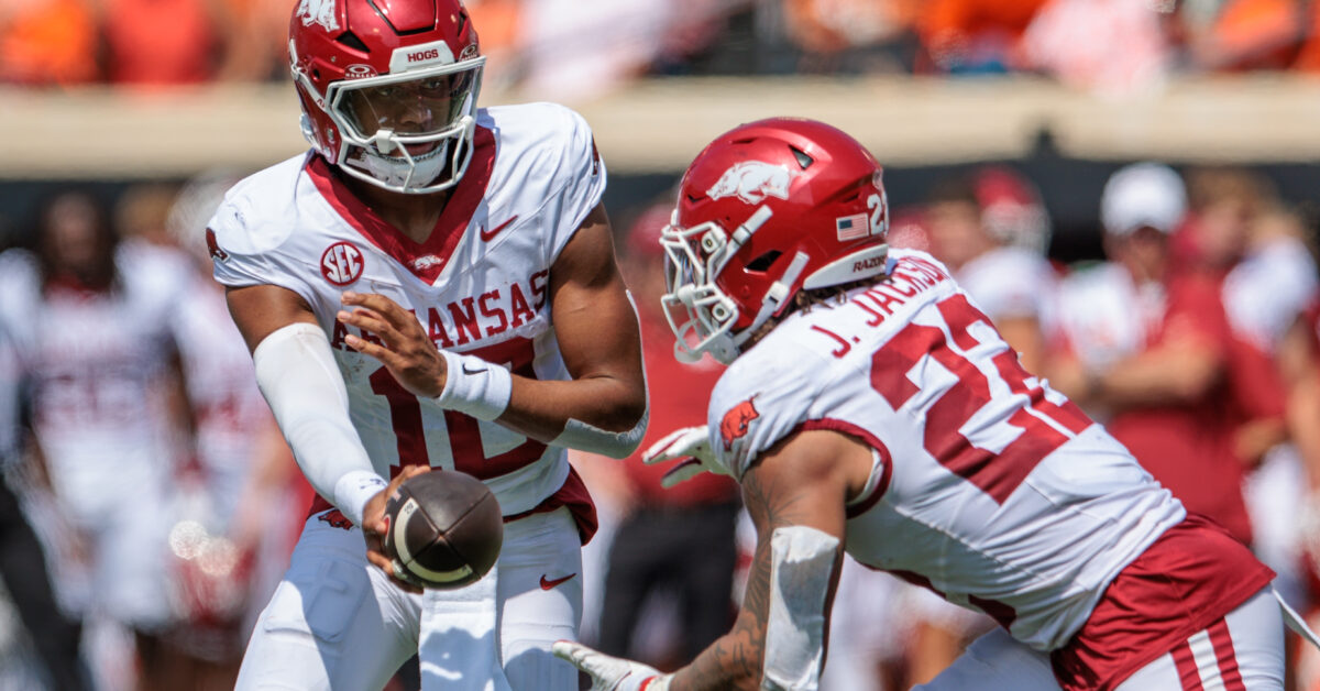 Ja’Quinden Jackson becomes first Arkansas player in 10 years to post impressive statline