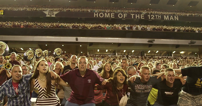 Texas A&M Midnight Yell Practive (video)