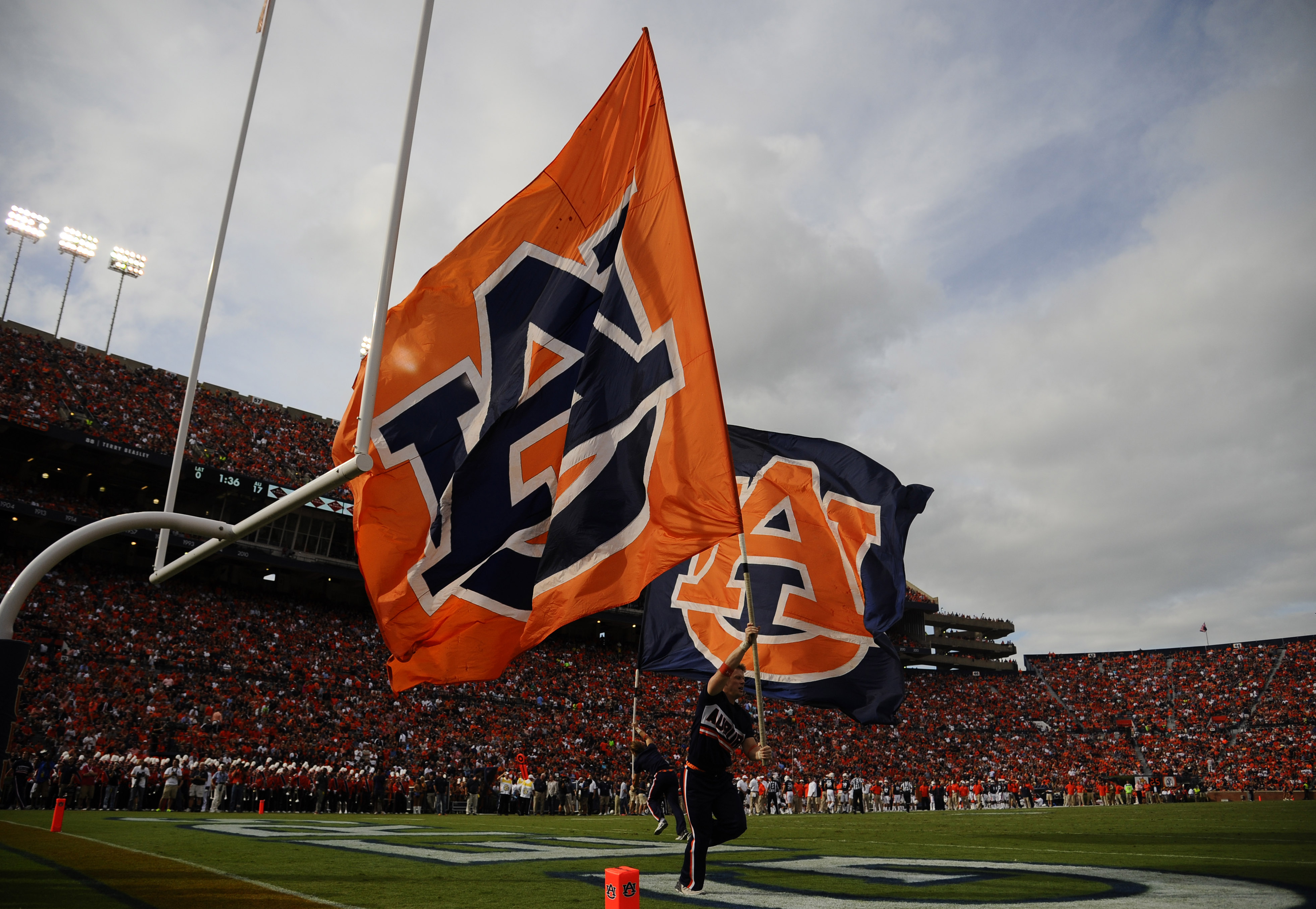 Auburn football flags.