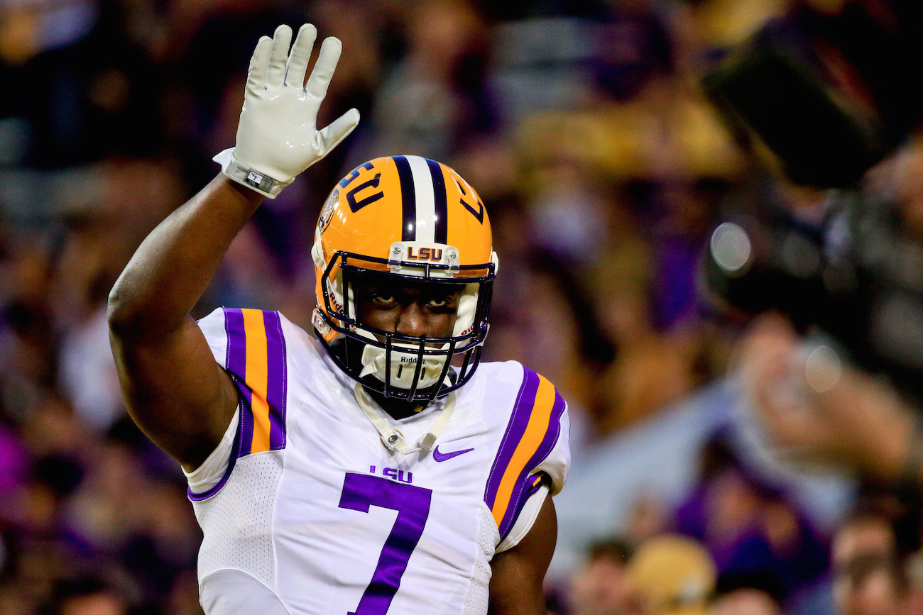 Leonard Fournette reacts to Frank Wilson being named LSU interim HC&nbsp;