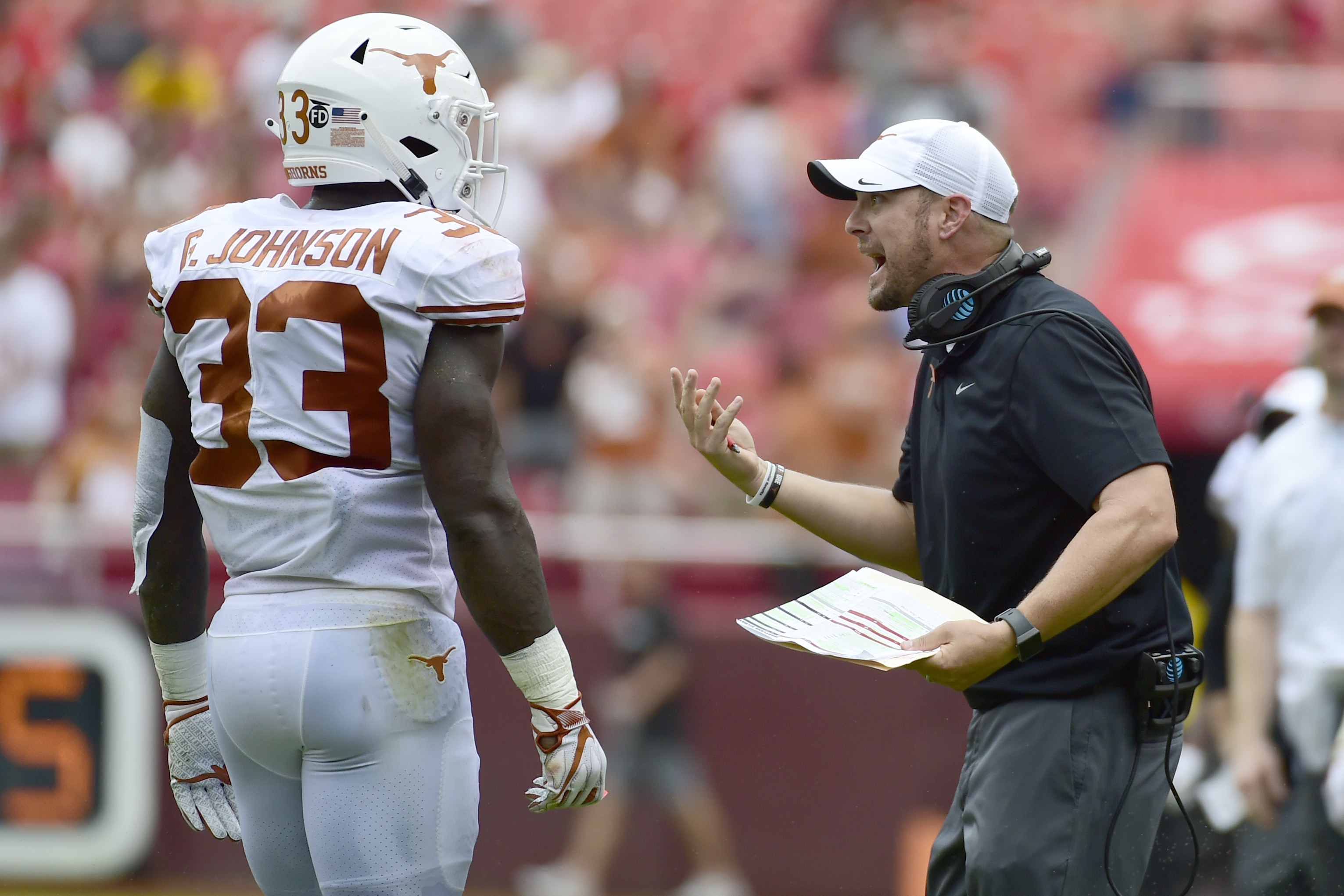 Tom herman-reaction-texas
