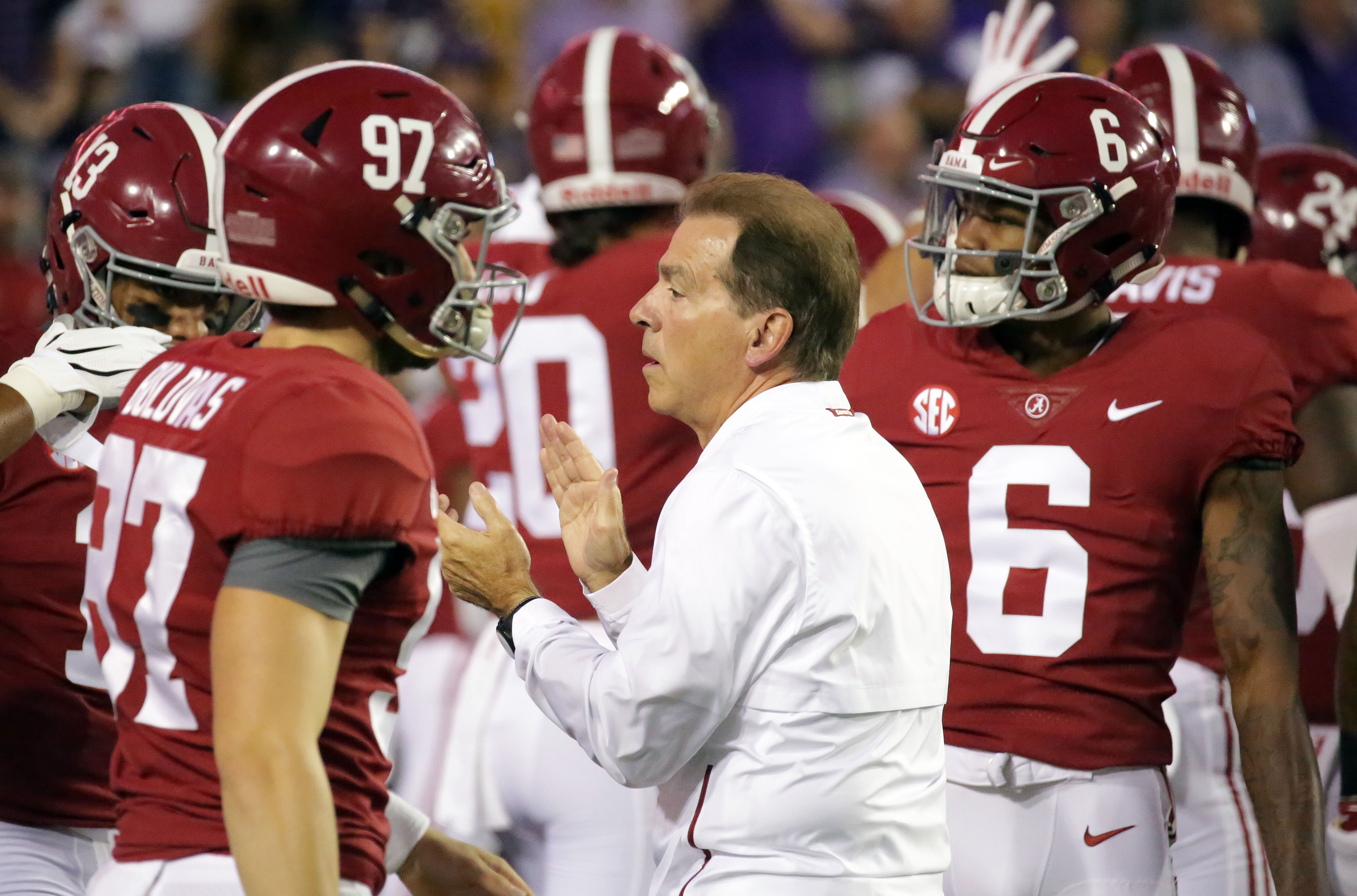 Nick Saban explains how Alabama's defense is making strides as the ...