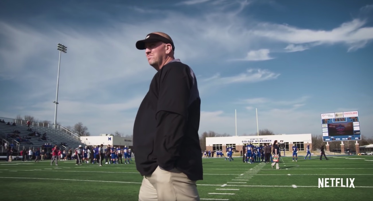 YouTube screen capture of "Last Chance U" coach Jason Brown