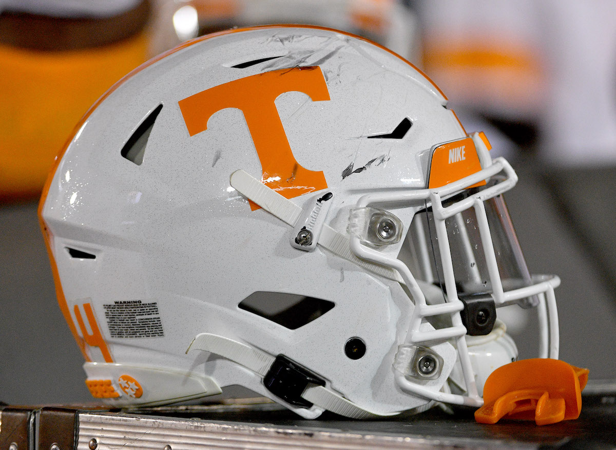 Tennessee helmet during Volunteers road game.