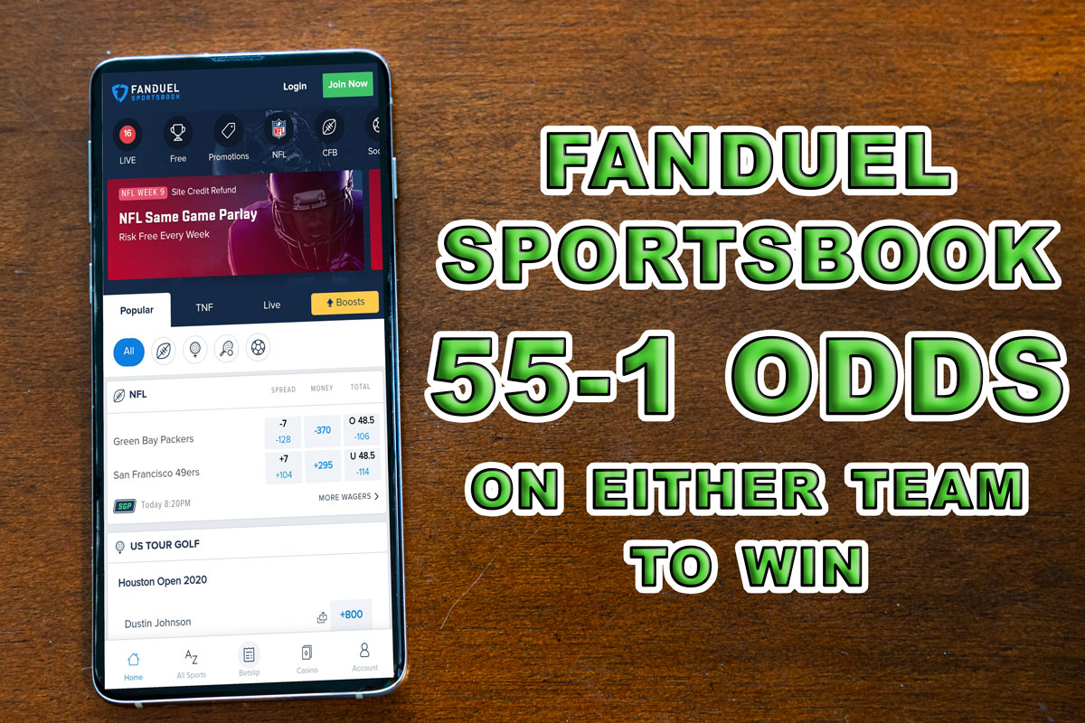 fanduel sportsbook 55-1 odds super bowl