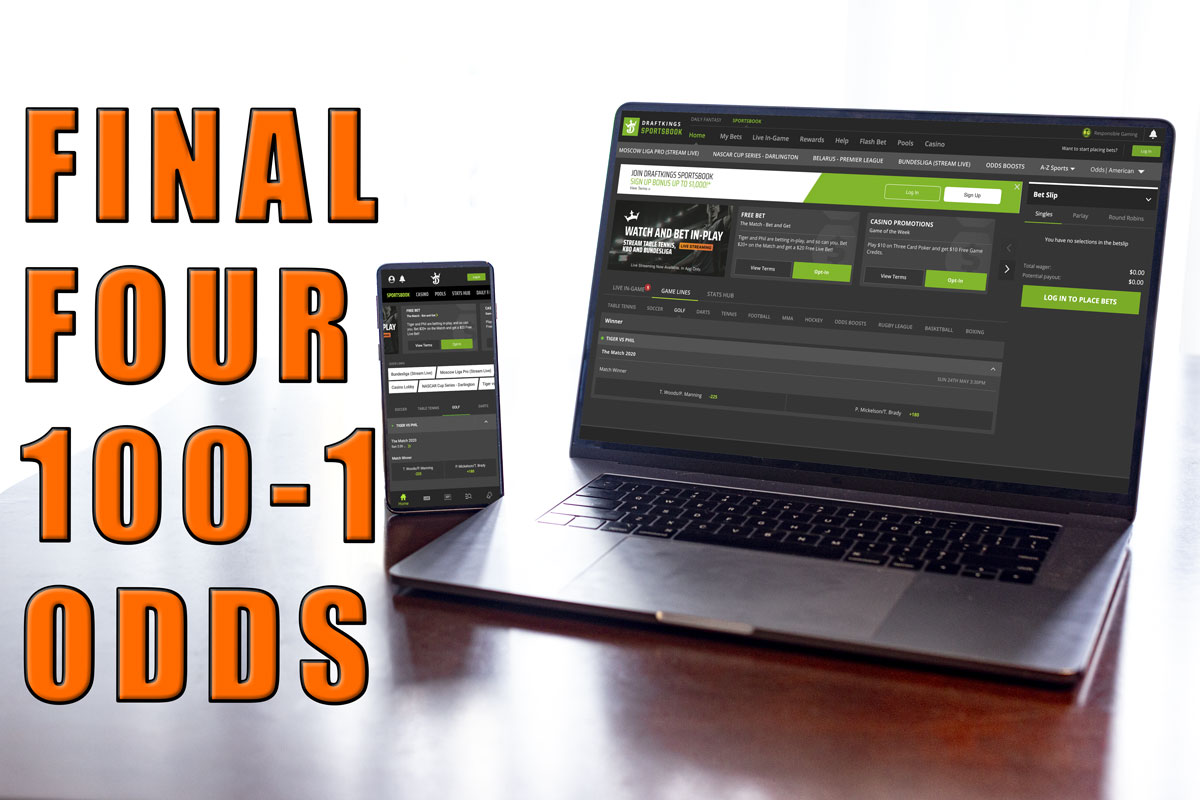 draftkings sportsbook final four 100-1 odds