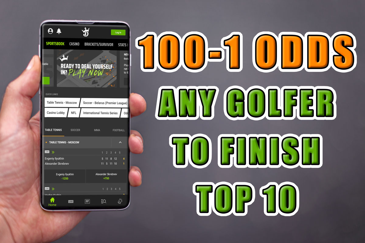 draftkings sportsbook 100-1 masters odds