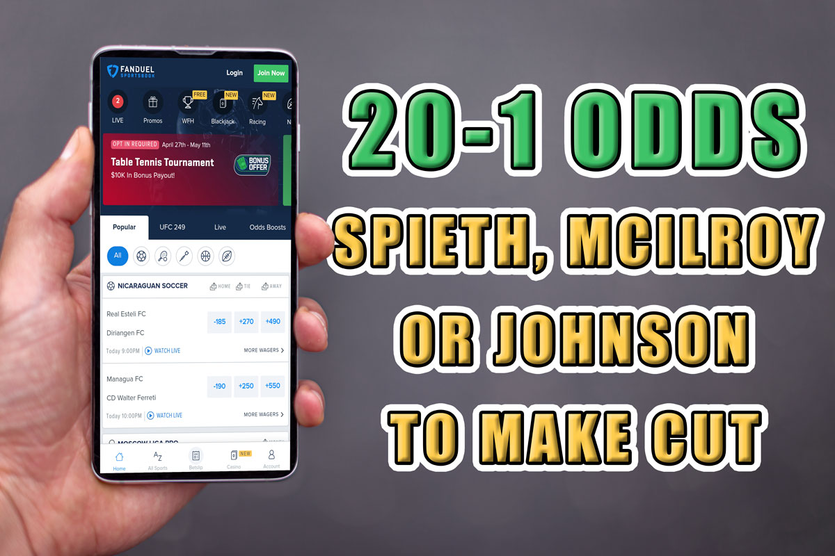 fanduel sportsbook masters promo 20-1 odds