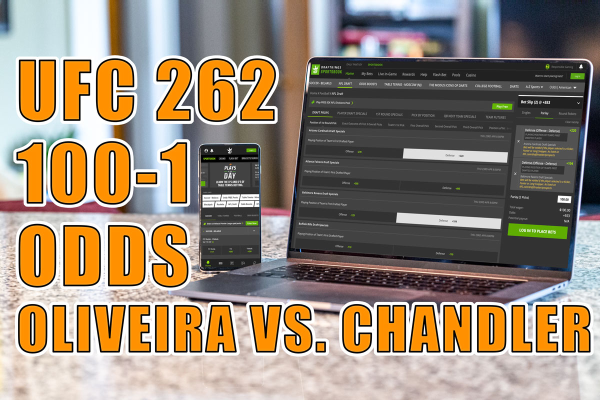 draftkings sportsbook ufc 262 100-1