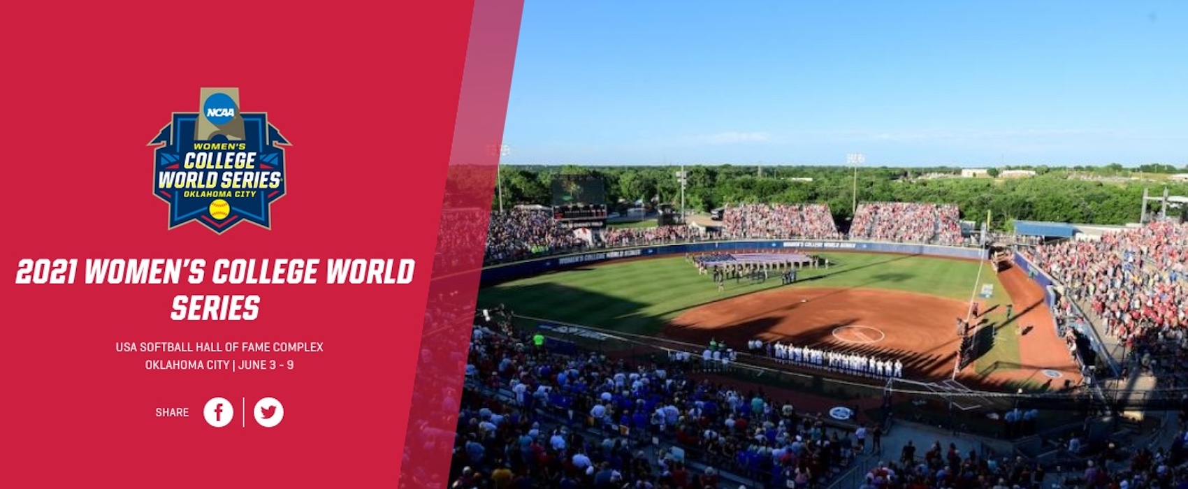 2021 Women's College World Series NCAA.com screenshot