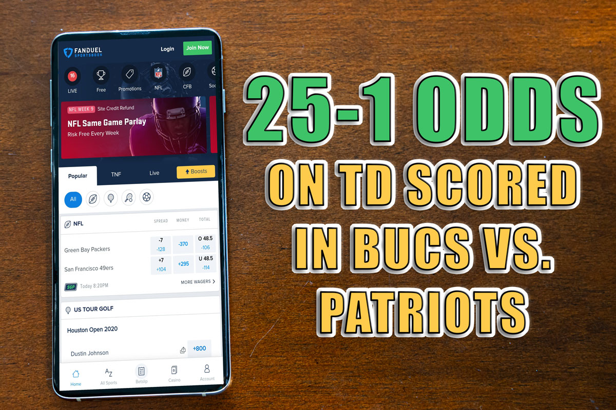 fanduel arizona 25-1 bucs patriots