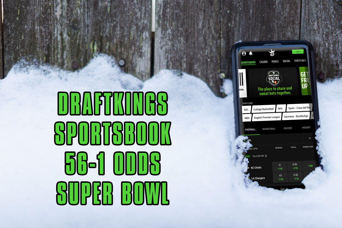 draftkings sportsbook super bowl 56-1 odds