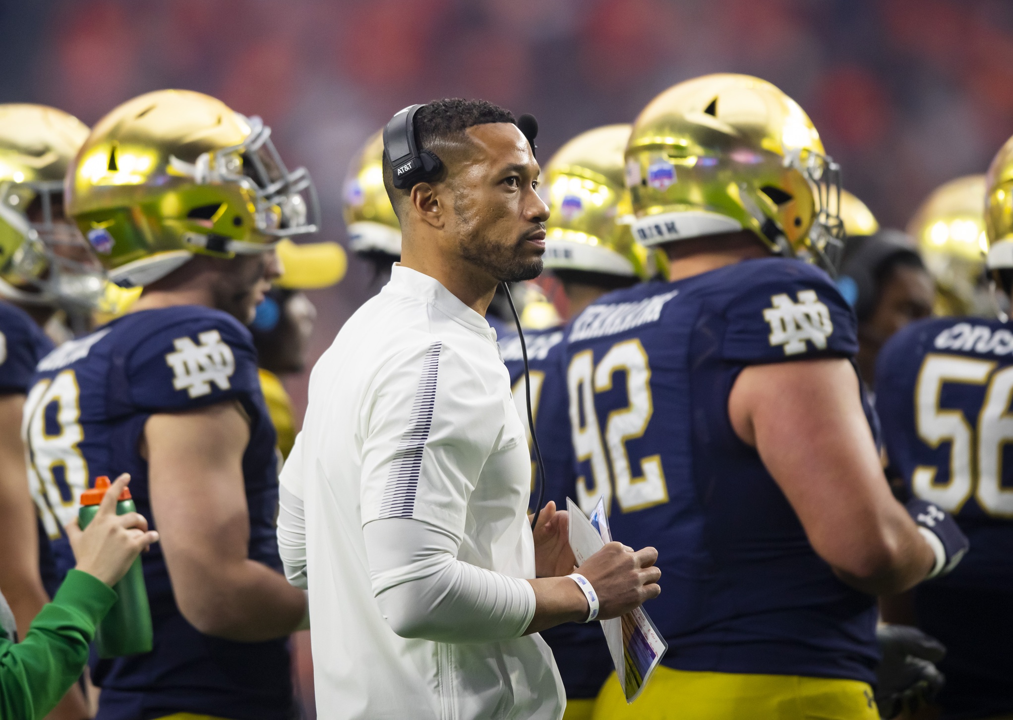 Notre Dame head coach Marcus Freeman.