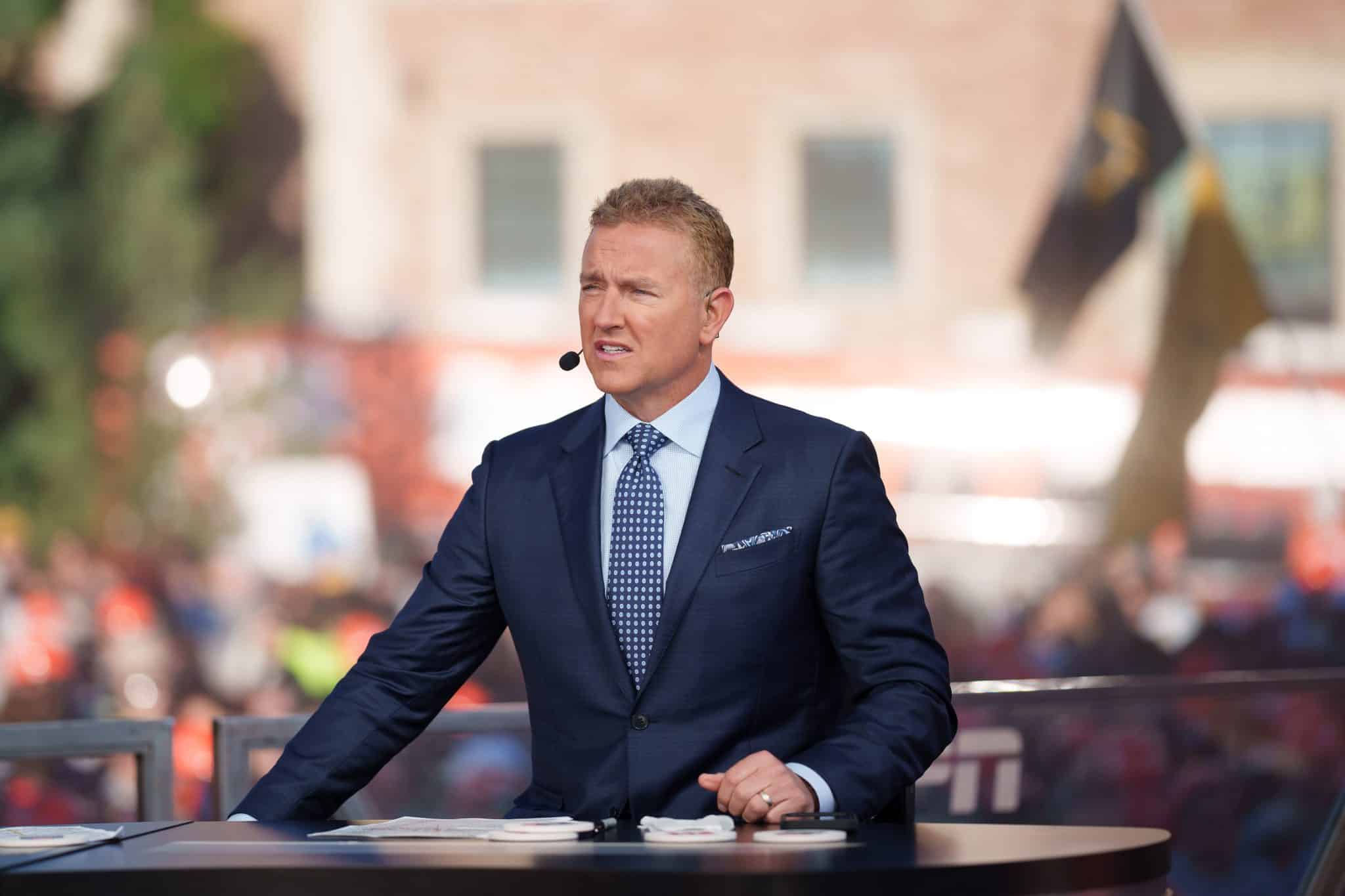 Kirk Herbstreit on the set of ESPN's College GameDay.