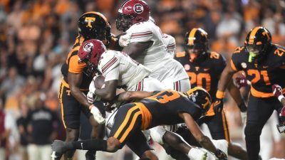 Tennessee and South Carolina football.