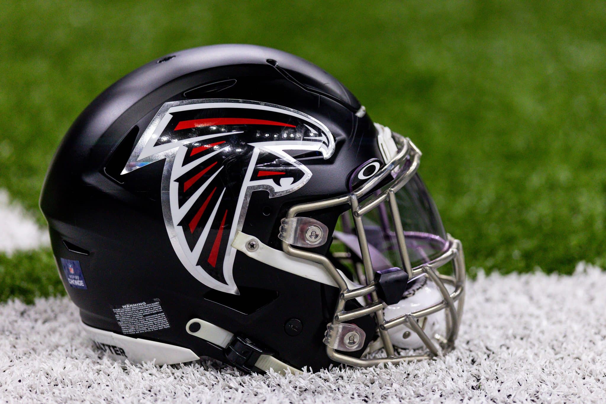 Falcons helmet shown