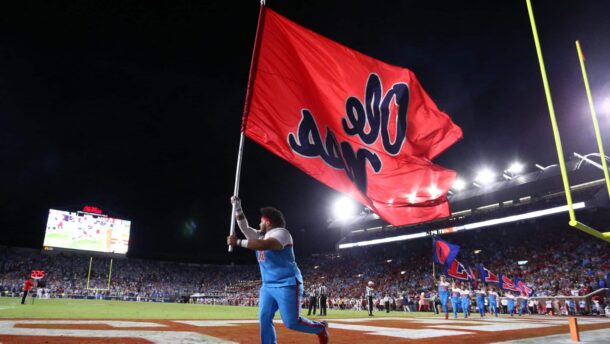 Ole Miss football flag.