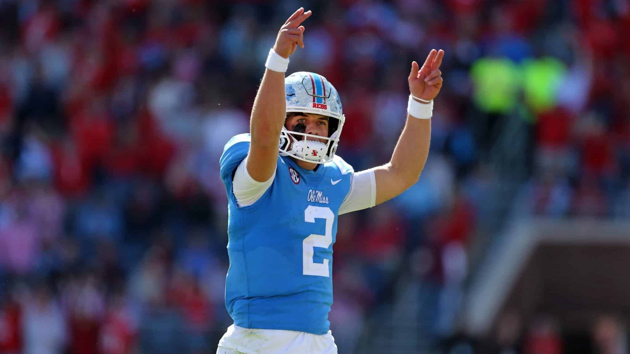 Jaxson Dart named top practice QB at Senior Bowl
