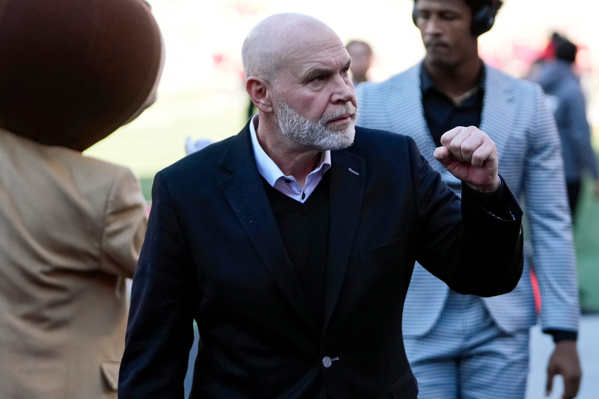 Ohio State defensive coordinator Jim Knowles is shown.