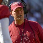 Kalen DeBoer at Alabama's A-Day in 2024.