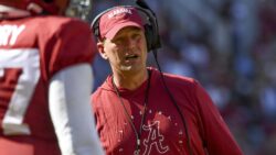 Kalen DeBoer at Alabama's A-Day in 2024.