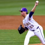 Gage Jump throws a pitch.