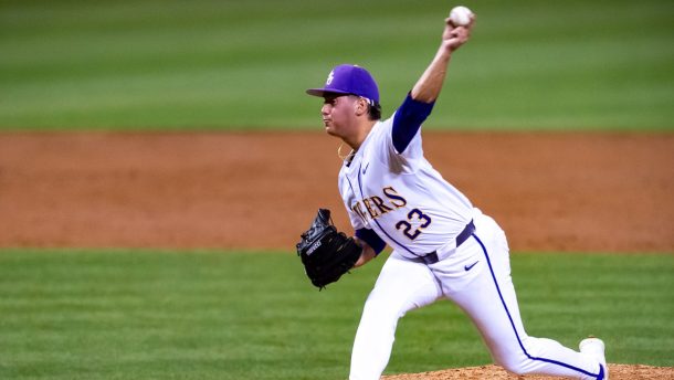Gage Jump throws a pitch.