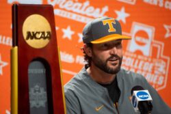 Tennessee baseball head coach Tony Vitello.