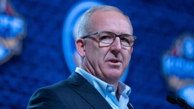 SEC Commissioner Greg Sankey speaks.