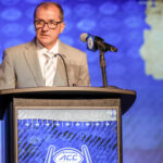 ACC commissioner Jim Phillips speaks at ACC Kickoff in 2023.