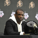 Deion Sanders spoke about Travis Hunter's talent at Big 12 Media Day.