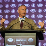 Mike Norvell spoke at ACC Kickoff on Monday in Charlotte.