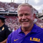 Brian Kelly after an LSU game in 2024