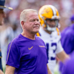 Brian Kelly before a game in 2024.