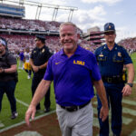 LSU head coach Brian Kelly after a game.