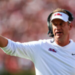 Lane Kiffin during an Ole Miss game in 2024