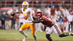 Nico Iamaleava looks to make a play.