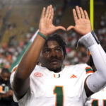 Miami quarterback Cam Ward