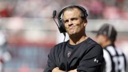 Shane Beamer shown coaching a South Carolina game.