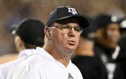 Texas A&M head football coach Mike Elko.
