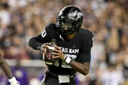 Texas A&M quarterback Marcel Reed during a game in 2024.