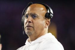 Penn State coach James Franklin during a football game.