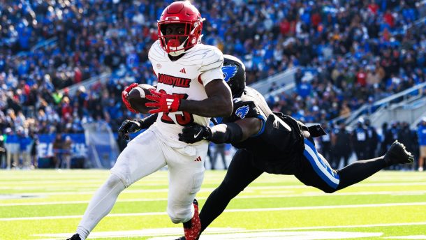 Louisville running back Isaac Brown.