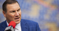 Dan Mullen is shown as an analyst for ESPN.
