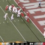 Nico Iamaleava runs the ball into the end zone against Ohio State.