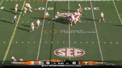 Clemson in action vs. Texas.
